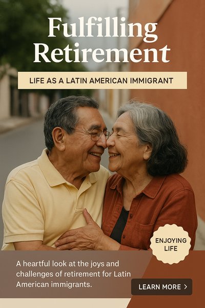 Elderly Hispanic Couple Embracing Retirement Joys