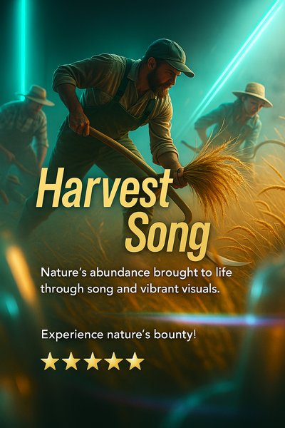 Dynamic Neon Advertisement for Harvest Song
