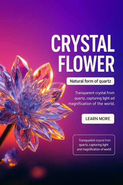 Crystal Flower: A Stunning Quartz Design with Light Effects