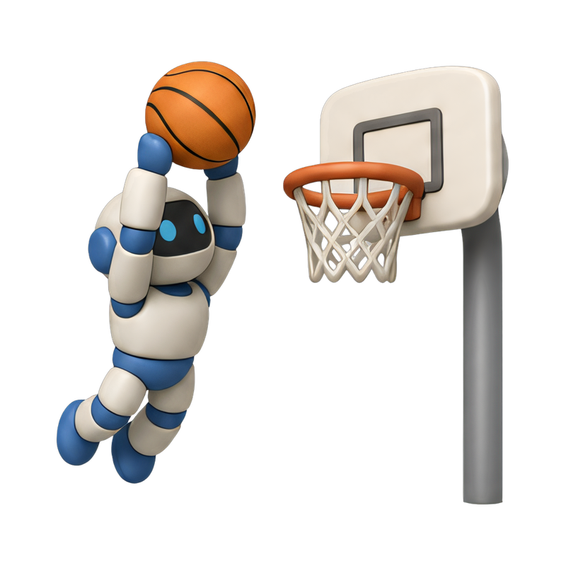 robot shooting a basketball