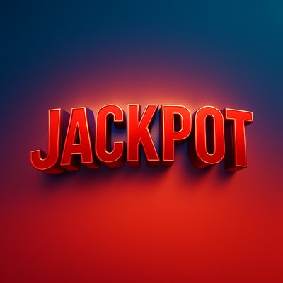3D Jackpot Text Effect in Vibrant Red