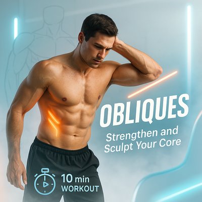 Fitness Promotional Image Featuring Core Workout Instructions
