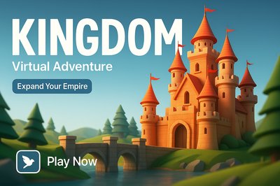 3D Kingdom Illustration for Virtual Adventure Game