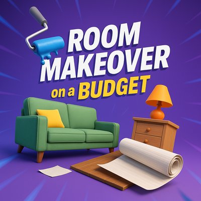 Vibrant Room Makeover Concept for Budget-Friendly Design