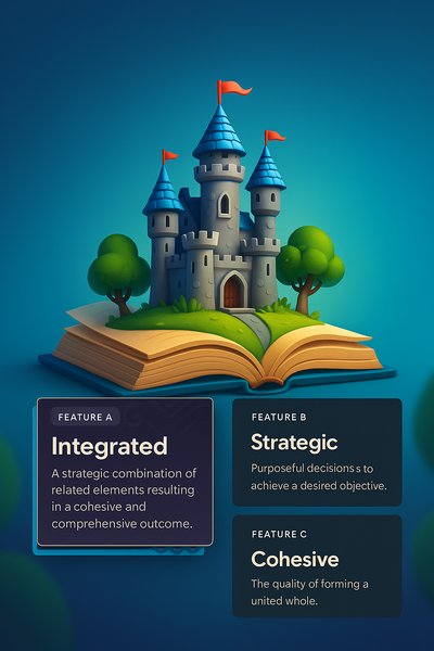 Fantasy World Emerging from an Open Book