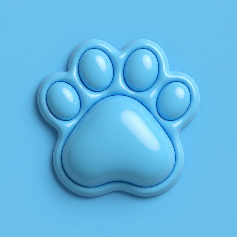 Paw print on textured background