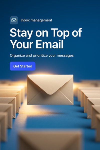 Email Management Concept with Creative Envelope Design