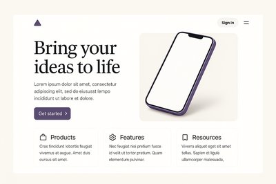 Bento Style Landing Page Design with Modern Elements