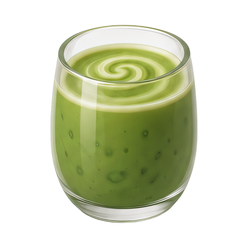 Matcha green swirl drink