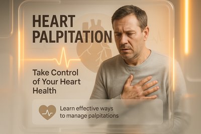 Health Awareness Graphic on Heart Palpitations