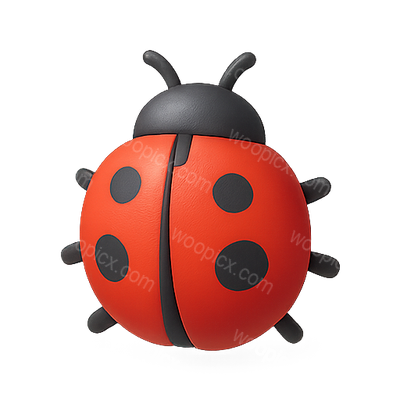 3D Render of a Cartoon Ladybug Toy