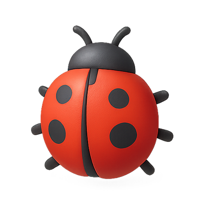 3D Render of a Cartoon Ladybug Toy