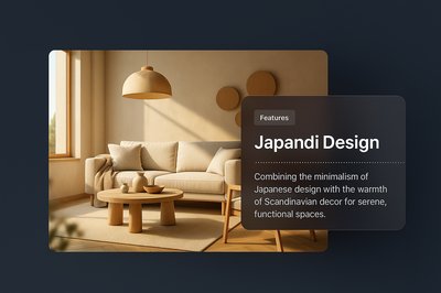 Modern Japandi Style Living Room Interior Design