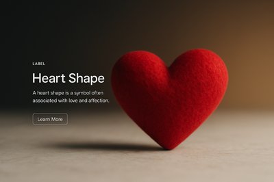 Stylish Heart Shape Illustration in High Resolution