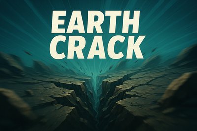 Dynamic Illustration of a Cracked Earth Scene