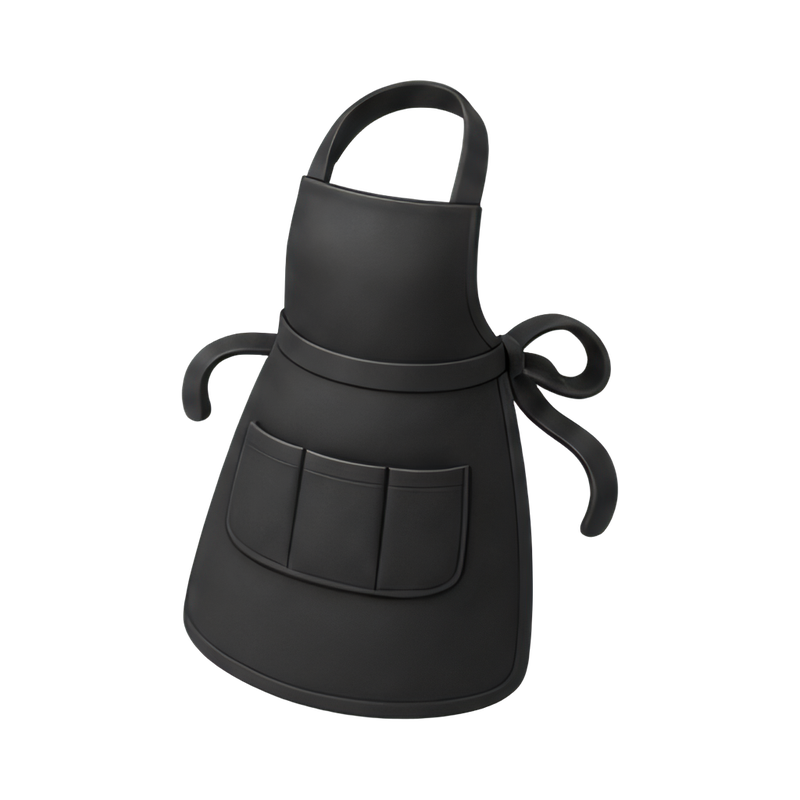 sleek black stylist apron