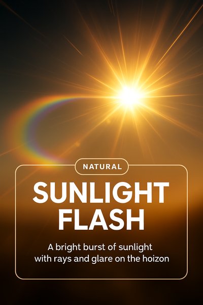 Vibrant Sunlight Burst with Rainbow Effect
