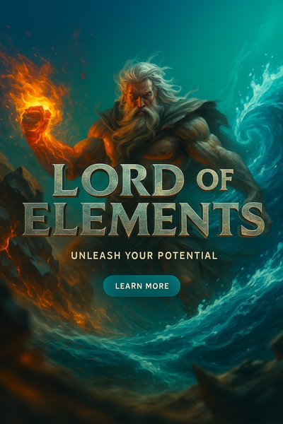 Epic Fantasy Art of the Lord of Elements Unleashing Power