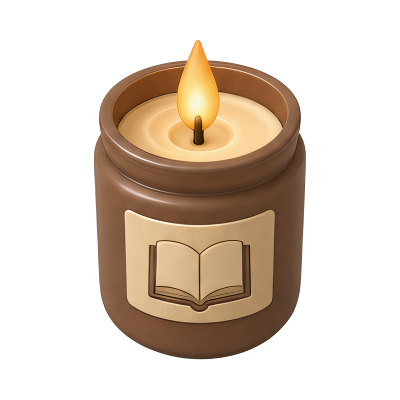 cozy candle-lit reading nook