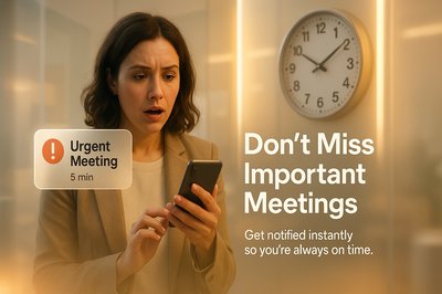 Urgent Meeting Reminder Concept with Emotional Expression