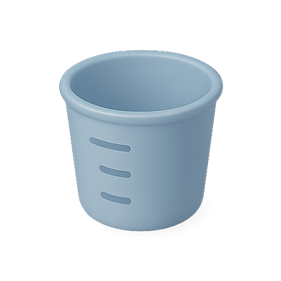 Simple Blue Measuring Cup for Kitchen Use