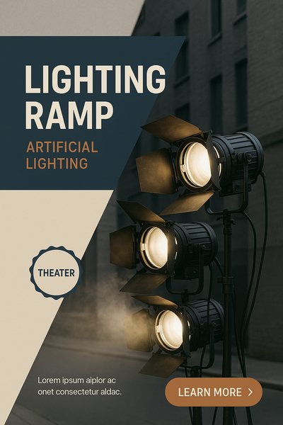 Illuminated Lighting Ramp for Theater and Film Production