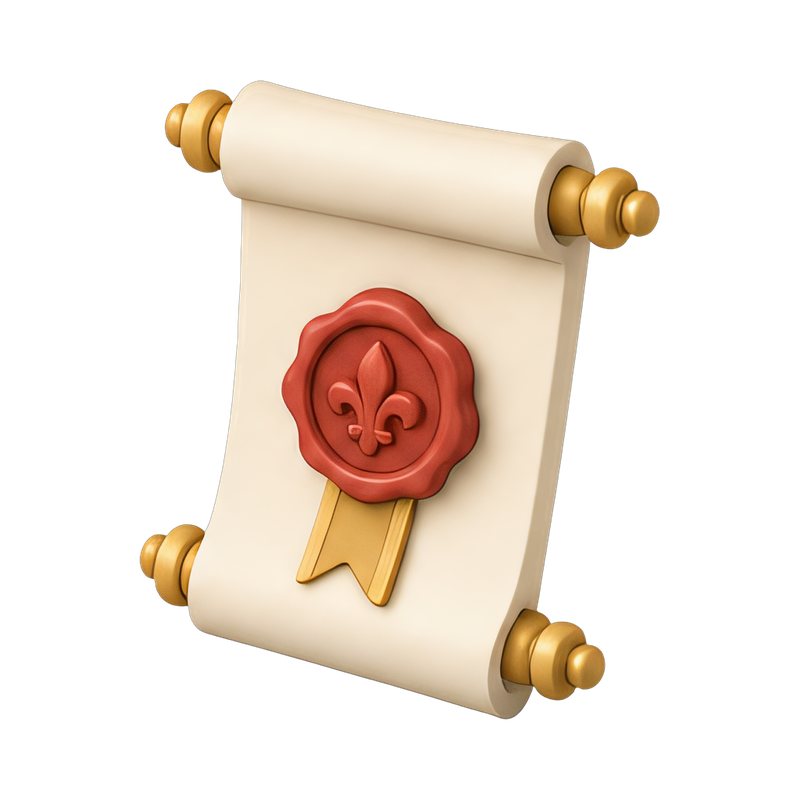 vintage royal decree scroll