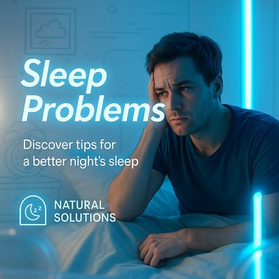 Promotional Graphic for Sleep Tips and Solutions