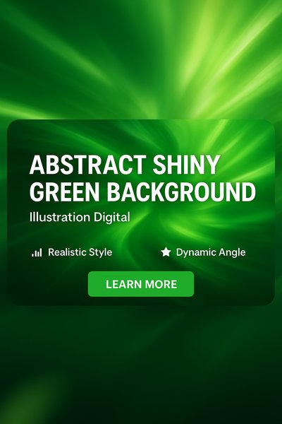 Vibrant Abstract Green Background with Shiny Effects