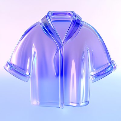 Stylized Transparent Glass Shirt Icon