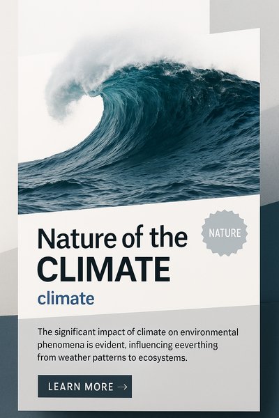 Stormy Sea Wave Depicting Climate Impact