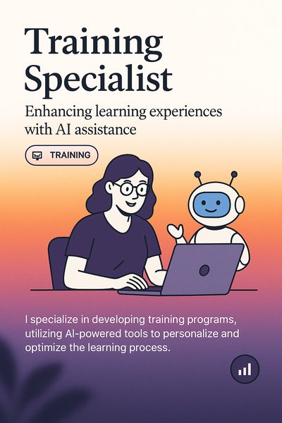 Web Page Design Concept Featuring AI Training Specialist