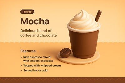 Delicious Mocha Design Landing Page Concept