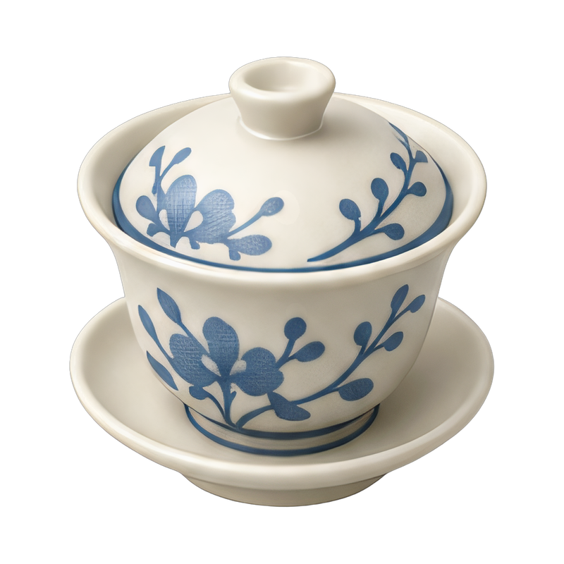 Elegant Chinese gaiwan tea set
