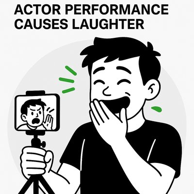 Illustration of Actor Performance Evoking Laughter