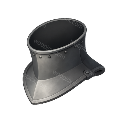 3D Metallic Armor Icon Featuring a Helm