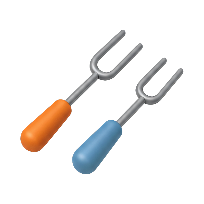 Elegant skewer forks set