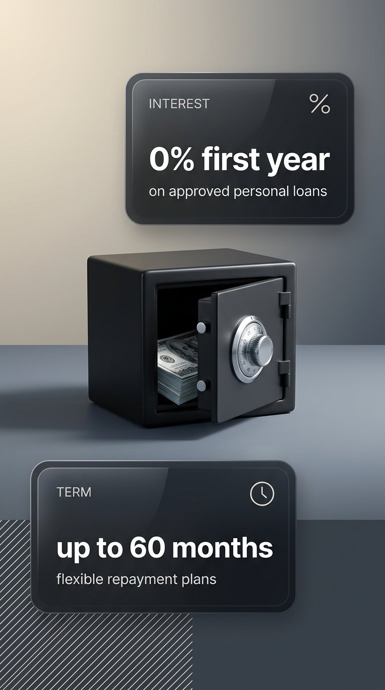 Modern loan application interface
