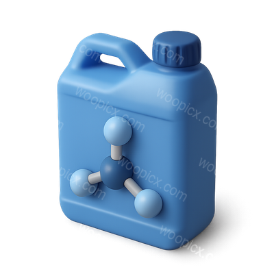 Stylized 3D Ammonia Icon with Isometric Design