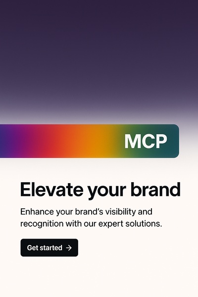Stylish Gradient Design with MCP Logo and Call to Action