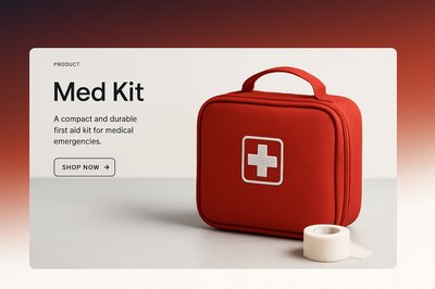 Stylish Red Med Kit for Medical Emergencies