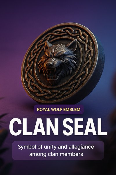 3D Illustration of Clan Seal Emblem with Engaging Design