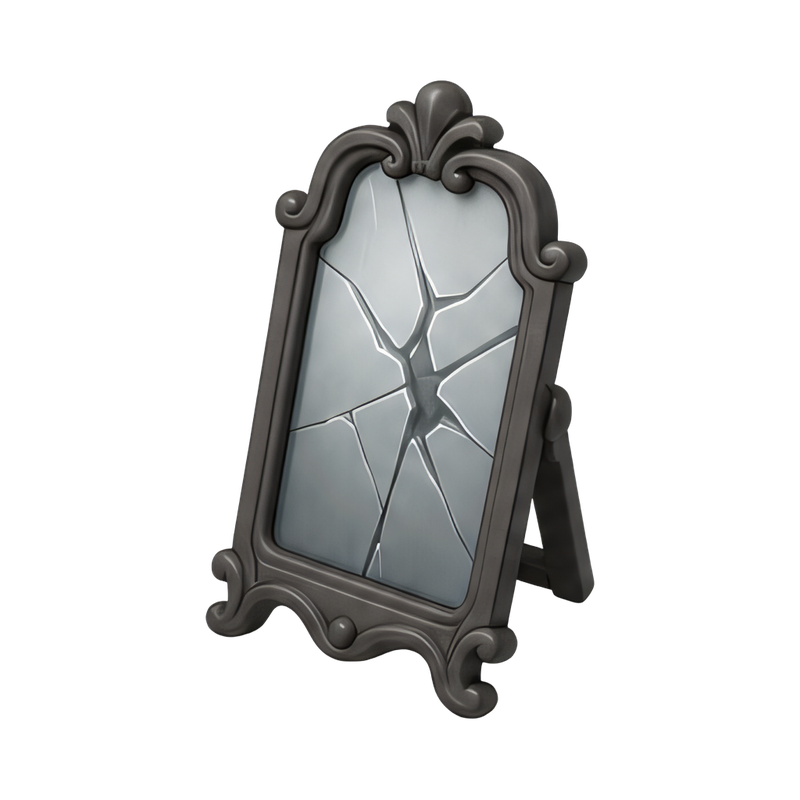 cracked haunted mirror