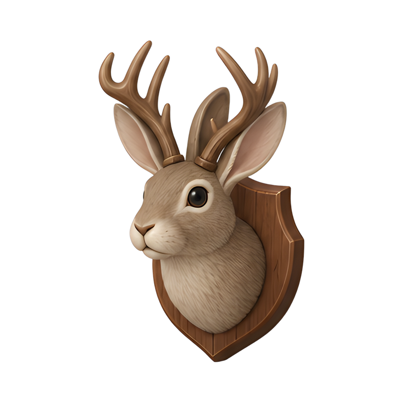 unique mounted jackalope trophy