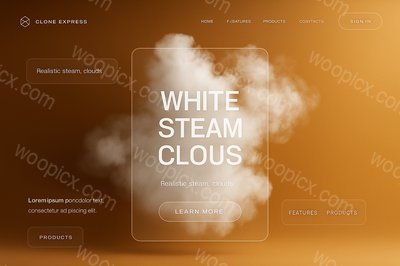 Modern Ballet Show Landing Page Design with Glass Panels