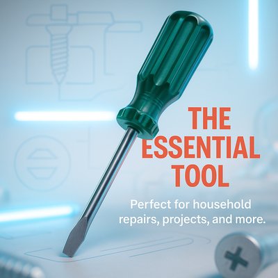 Promotional Image Featuring a Versatile Screwdriver Tool