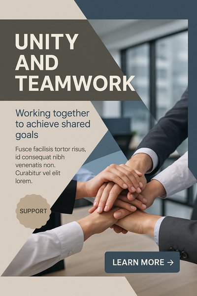 Unity and Teamwork: Collaborative Hands in Office Setting