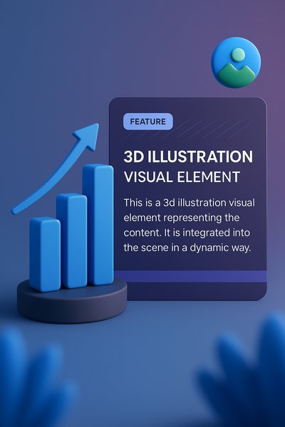Dynamic 3D Illustration of Travel Stamps and Features