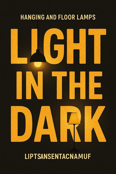 Minimalist Poster Featuring Lamps in Dark Theme