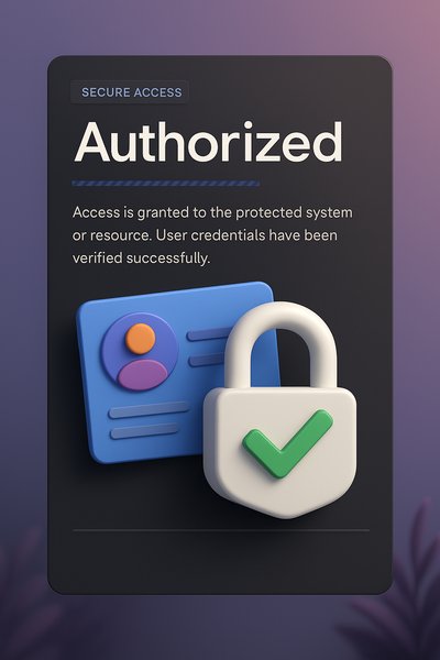 3D Illustration of Secure Access with User Credentials